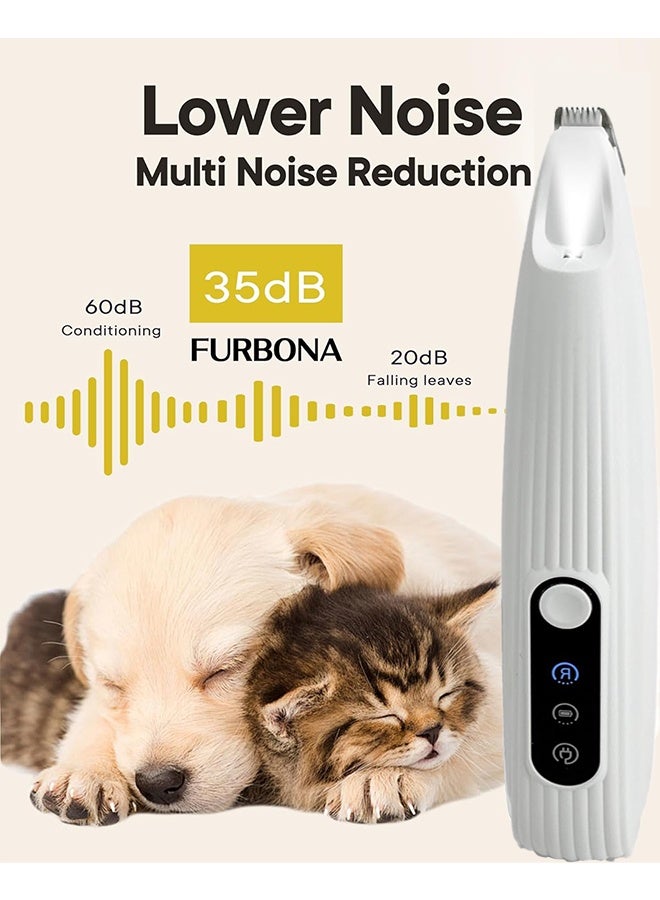 Pet Paw Trimmer, Dog & Cat Paw Trimmer, Pet Grooming Machine Tool ,Electric Hair Clipper for Cats and Dogs,  Rechargeable Cordless Electric Quiet Hair Clippers  with Grooming Brush, Maintenance Oil, USB charging cable, Low Noise for Trimming Pet's Hair Around Eyes, Ears, Face, Rump Set for Dogs Cats Pets - Image 4