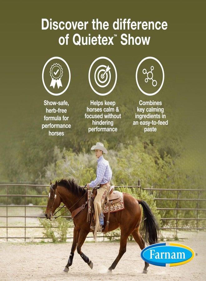 Farnam Quietex Show Calming & Focusing Paste, Helps Keep Horses Calm & Relaxed That Become Nervous in The Show Ring 30 cc - Image 3