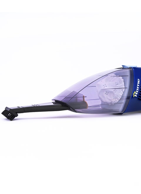 Power: 60 Watts-220V-50Hz. On/off switch. It has high strength. It has a wet and dry function. It is connected to the car lighter . Efficient and quiet motor. The dust container is transparent. Accessories: Tool for cracks, small brush and pipe for suction water. The length of the rope is 2.5 meters.