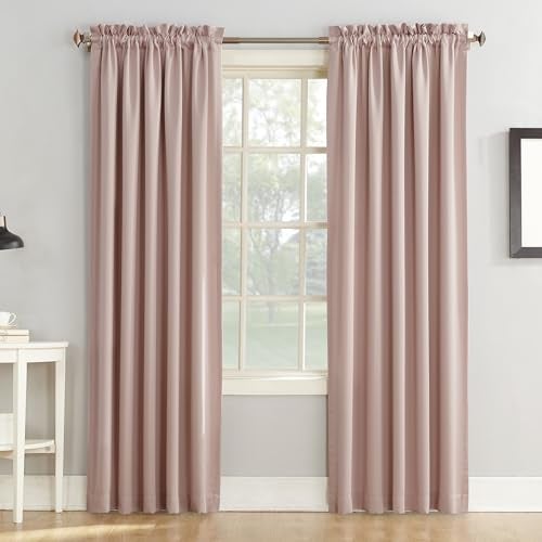 Sun Zero Barrow Energy Efficient Rod Pocket Curtain Panel Pair 54 x 84