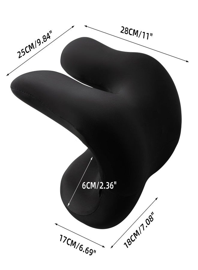 SheRest Office Chair Neck Pillow, Memory Foam Ergonomic Nap Pillow Office Chair Headrest Accessory, Neck Support Pillow Ideal for Office and Gaming, Black - Image 2
