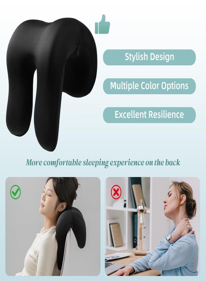 SheRest Office Chair Neck Pillow, Memory Foam Ergonomic Nap Pillow Office Chair Headrest Accessory, Neck Support Pillow Ideal for Office and Gaming, Black - Image 3