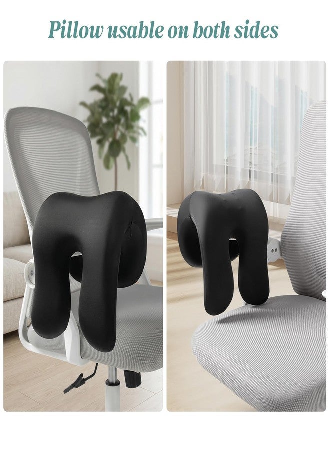 SheRest Office Chair Neck Pillow, Memory Foam Ergonomic Nap Pillow Office Chair Headrest Accessory, Neck Support Pillow Ideal for Office and Gaming, Black - Image 4