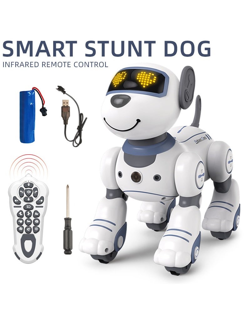 null - Remote Control Robot Dog Toy Programmable Smart Robot Dog for Kid Interactive Dancing Walking Singing Stunt Robot Dog Educational Toy Birthday Party Gift - Image 1
