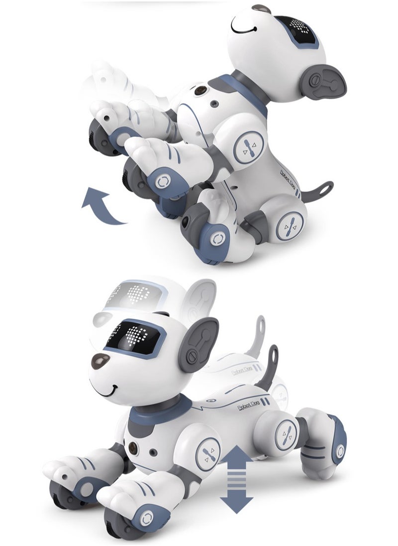 null - Remote Control Robot Dog Toy Programmable Smart Robot Dog for Kid Interactive Dancing Walking Singing Stunt Robot Dog Educational Toy Birthday Party Gift - Image 1