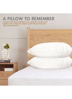 Hotel Linen Klub Hotel Linen Klub Anti Microbial Box Quilted Pillow 1pc - Outer Cover : 160TC 100% Cotton with Antimicrobial Treatment  Filling:  700 grams Soft Fiber  Size: 50 x 75 cm  - Image 4