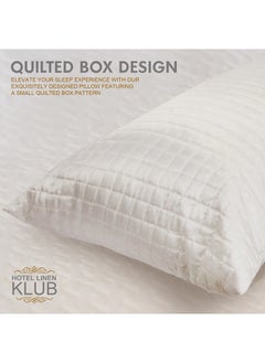 Hotel Linen Klub Hotel Linen Klub Anti Microbial Box Quilted Pillow 1pc - Outer Cover : 160TC 100% Cotton with Antimicrobial Treatment  Filling:  700 grams Soft Fiber  Size: 50 x 75 cm  - Image 2