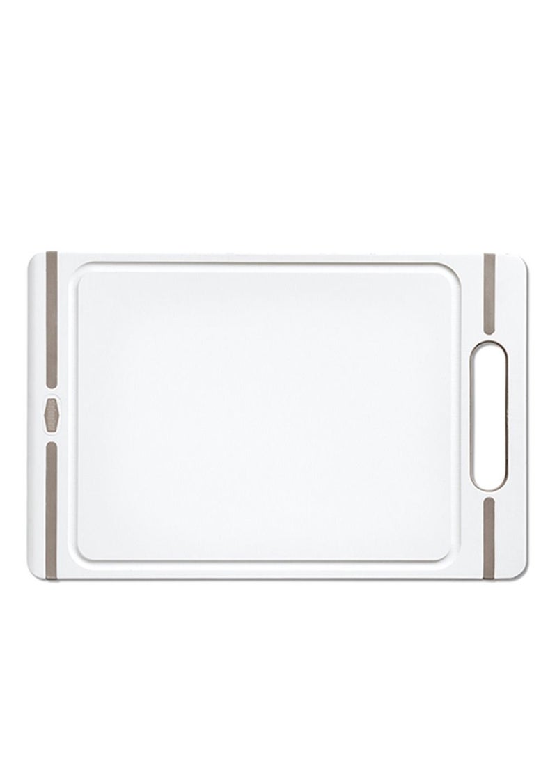 Stefanplast Polyethylene Cutting Board 34x22x1 cm, Color, White and Dove Grey, 34x22 cm  - Image 2