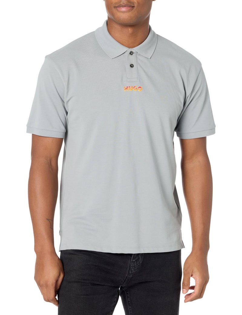 HUGO Flames Logo Short Sleeve Polo Shirt