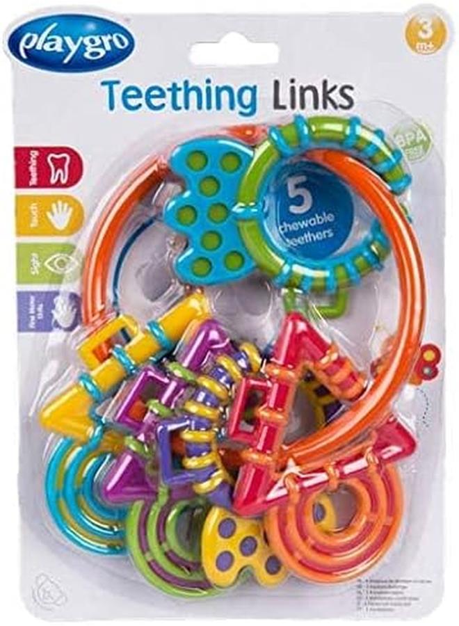 playgro Chewy Links Baby Teether Toy Multicolor Pg4011459 - Image 2