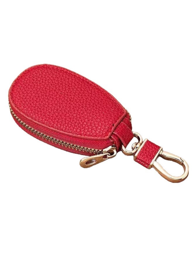 Lychee pattern car key bag Unisex car key storage bag Creative fashion simple pendant keychain - Image 3