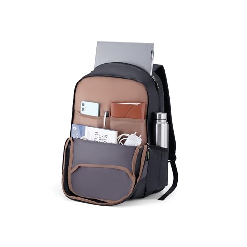 Kamiliant by American Tourister Biz Pro Casual Laptop Backpack with 15" Inch Laptop Compartment, 30 L Capacity, Ergonomically Designed with Bottle Holder for Men And Women - Black - Image 3