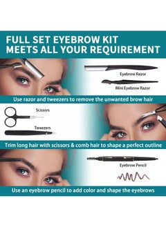 Eyebrow Grooming Kit For Women And Men 9 In 1 Eyebrow Kit Including: Eyebrow Razor Facial Razors Eyebrow Comb Eyebrow Scissors Tweezers Eyebrow Pencil Eyebrow Brush Lash Brush - pzsku/ZEF5B894FAFF0E1FDF5C4Z/45/_/1707976414/b457ed7e-3643-4f96-9c65-02a07715b62e