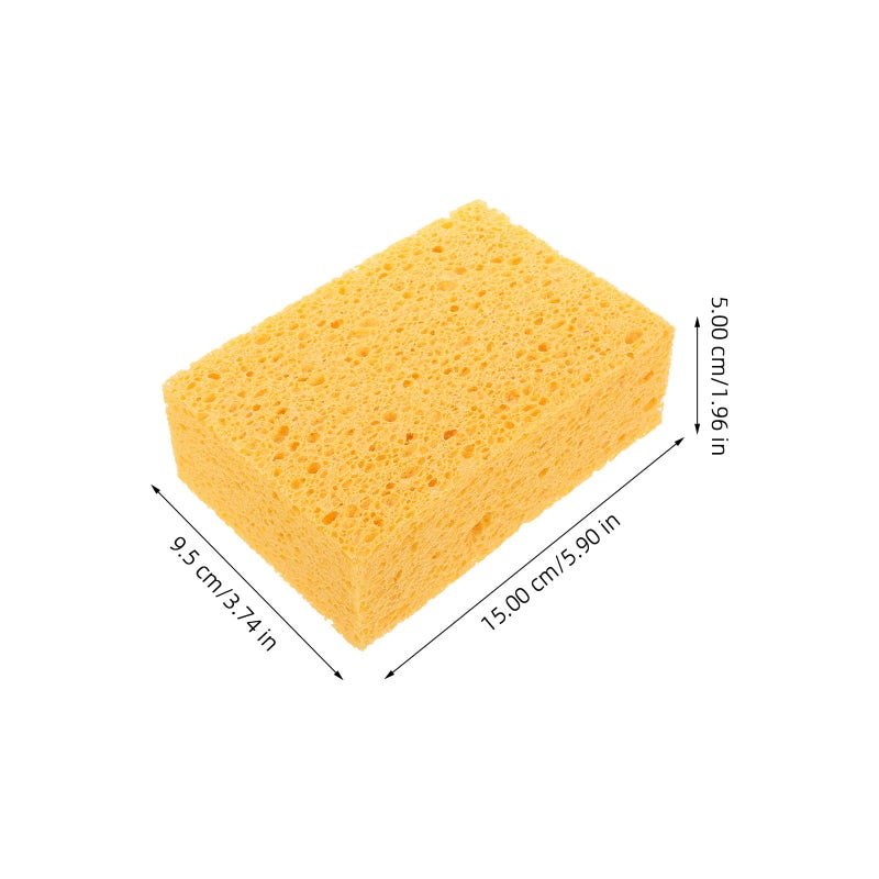 Reusable Thick Pulp Sponge 14x9x4cm for Microwave Oven Cleaning Dishwashing Kitchen Scrub - Image 3