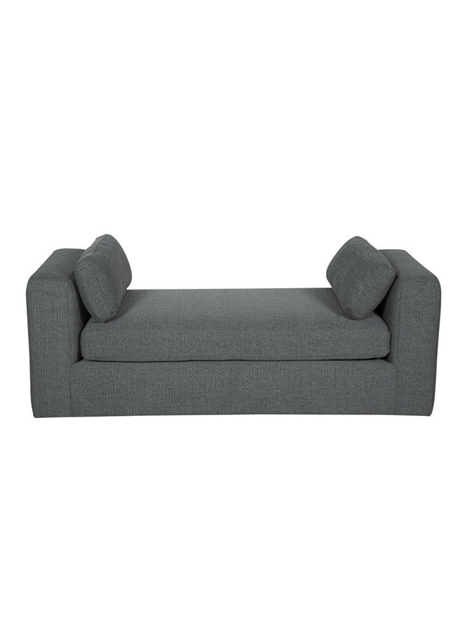 DANUBE HOME Paddington Wide Fabric Lounger With 2 Bolster Accent Chair Modern Design One Seat Sofas Comfortable Living Room Seating Furniture For Home L 160 x W 60 x H 60 cm - Image 1