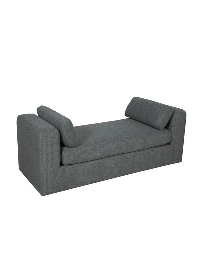 DANUBE HOME Paddington Wide Fabric Lounger With 2 Bolster Accent Chair Modern Design One Seat Sofas Comfortable Living Room Seating Furniture For Home L 160 x W 60 x H 60 cm - Image 2