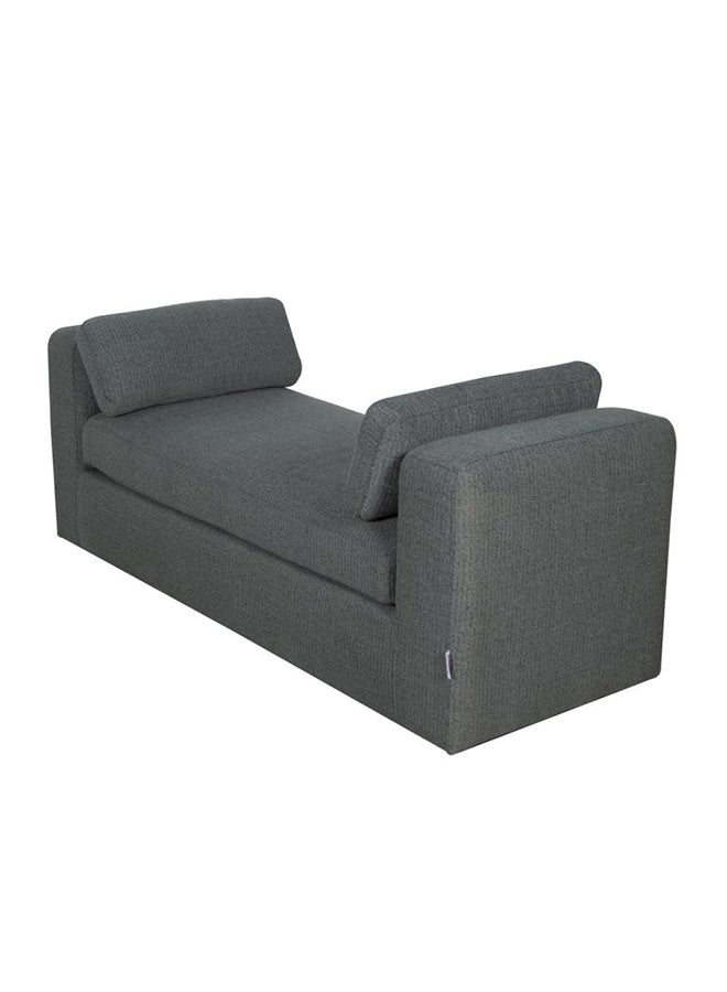 DANUBE HOME Paddington Wide Fabric Lounger With 2 Bolster Accent Chair Modern Design One Seat Sofas Comfortable Living Room Seating Furniture For Home L 160 x W 60 x H 60 cm - Image 3