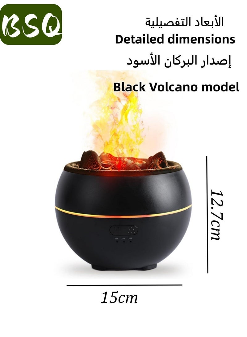 بي إس كيو موزع الزيوت العطرية | موزع روائح على شكل بركان | مرطب روائح على شكل لهب | مرطب USB | مرطب مع موزع روائح بالموجات فوق الصوتية | مزود بإضاءة رومانسية بسبعة ألوان، ومؤقت، ووظيفة إيقاف تشغيل تلقائي | مناسب للمنزل والمكتب واستوديوهات اليوغا، يساعدك على الاسترخاء والراحة. - Image 5