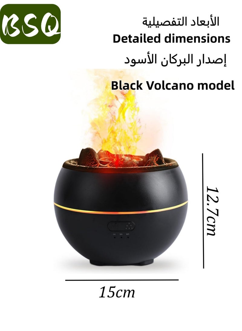 بي إس كيو موزع الزيوت العطرية | موزع روائح على شكل بركان | مرطب روائح على شكل لهب | مرطب USB | مرطب مع موزع روائح بالموجات فوق الصوتية | مزود بإضاءة رومانسية بسبعة ألوان، ومؤقت، ووظيفة إيقاف تشغيل تلقائي | مناسب للمنزل والمكتب واستوديوهات اليوغا، يساعدك على الاسترخاء والراحة. - Image 3
