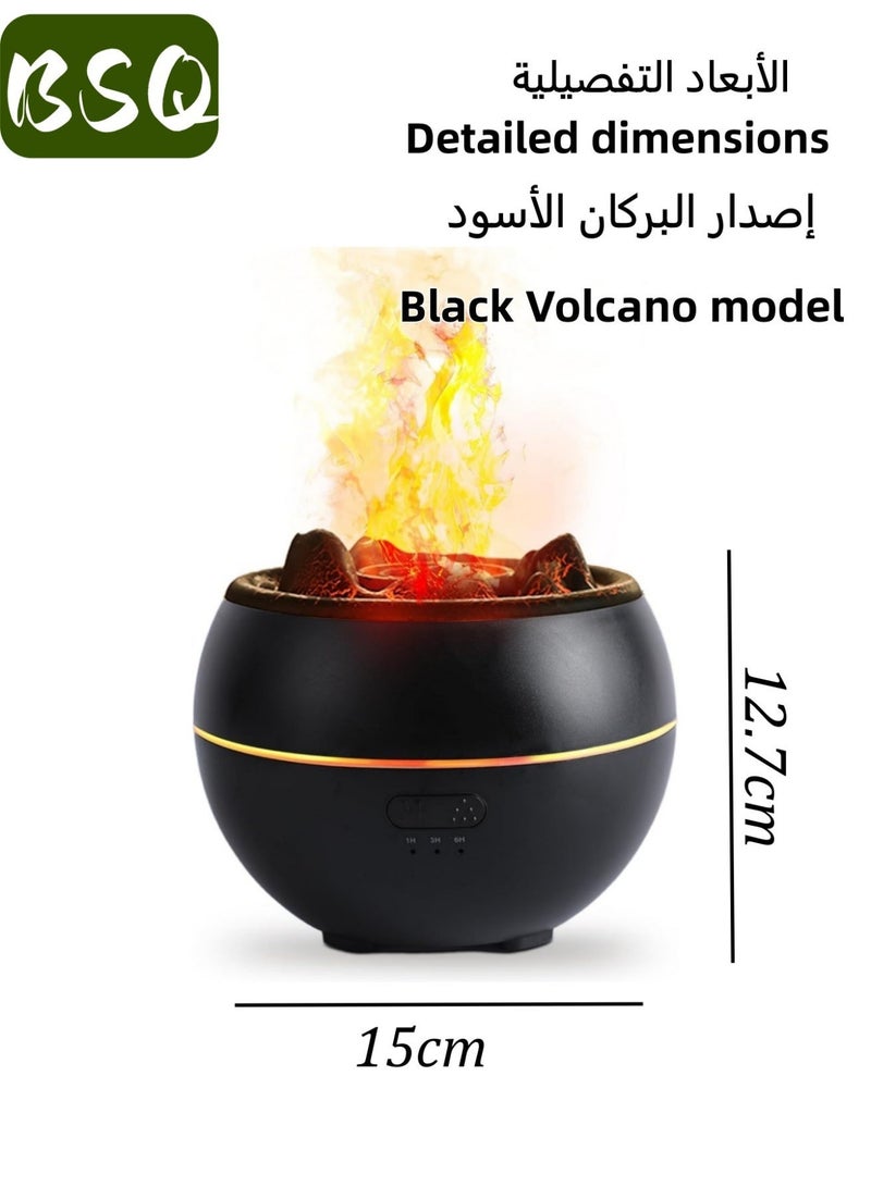 BSQ Essential Oil Diffuser | Volcano-shaped Aroma Diffuser | Flame-shaped Aroma Humidifier | USB Humidifier | Ultrasonic Aroma Diffuser Humidifier | Equipped with 7-color romantic lighting, timer, and automatic power-off function | Suitable for home, office, and yoga studios, helping you relax and unwind. - Image 3