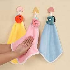 Niralasa Niralasa 2 Velvet Bow Hanging Hand Towels Strong Suction Dropping The Kitchen Bathroom Hand Towels - Image 1