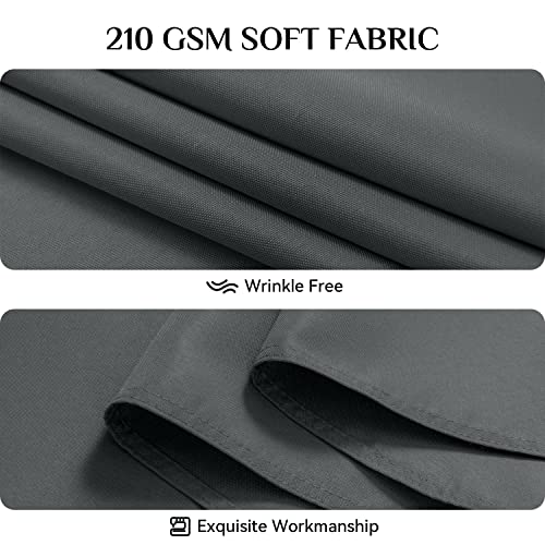 Softalker Rectangle Tablecloth, Waterproof & Stain Resistant Table Cloths Wrinkle Free Fabric Washable 210GSM Polyester Table Cover for Dining/Party/Outdoor - 60 x 120 inch,Grey - Image 5