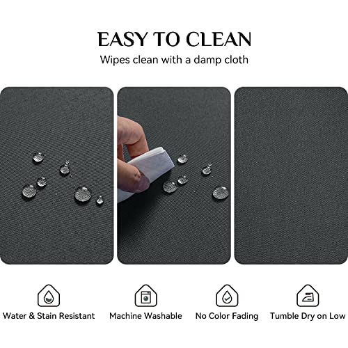 Softalker Rectangle Tablecloth, Waterproof & Stain Resistant Table Cloths Wrinkle Free Fabric Washable 210GSM Polyester Table Cover for Dining/Party/Outdoor - 60 x 120 inch,Grey - Image 4