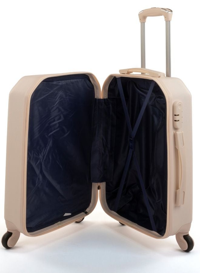 ليمرا طقم شنط سفر مكون من 6 حقائب أمتعة بـ 4 عجلات بتصميم حديث بيج - Image 4