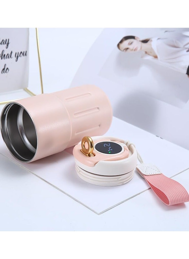 Twisoo - Twisoo Coffee Thermos with Smart Temperature Display, 500ml Stainless Steel Leak-Proof Travel Mug, Hot & Cold, Pink - Image 1