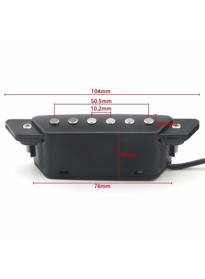 Swhmc 1pcs 6-String SH-85 Soundhole Pickup EQ Preamp Pickup with Active Power Jack for Folk Acoustic Guitar, Ukulele (Sanding Black) - Image 3