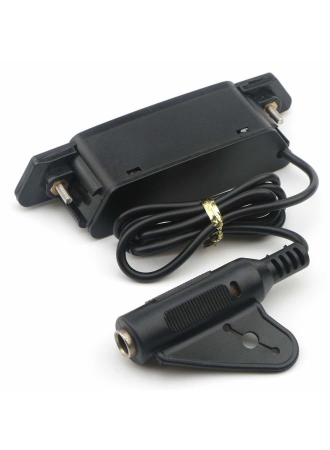 Swhmc 1pcs 6-String SH-85 Soundhole Pickup EQ Preamp Pickup with Active Power Jack for Folk Acoustic Guitar, Ukulele (Sanding Black) - Image 4