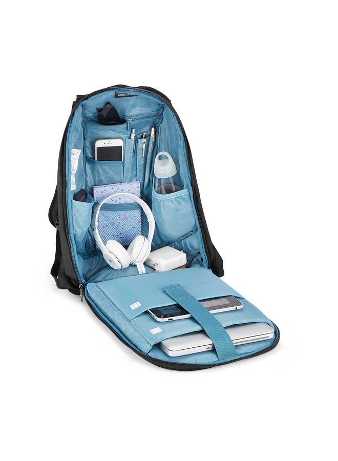 أرستوكرات حقيبة ظهر أريستوكرات للكمبيوتر المحمول سعة 22 لترًا مع غطاء واقٍ من المطر، وحجرة واسعة مضادة للسرقة، ومنفذ شحن USB، وجيب لبنك الطاقة، ومتوافقة مع الأجهزة اللوحية | أسود | واقي - Image 5