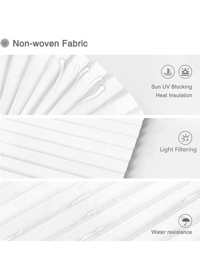 No Drill Blinds Non-woven Fabric Cut to Size Easy Fit Self Adhesive Stick On Blinds Pleated Temporary Shades - Image 3