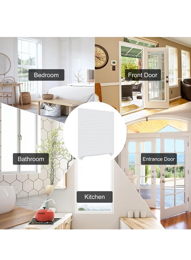 No Drill Blinds Non-woven Fabric Cut to Size Easy Fit Self Adhesive Stick On Blinds Pleated Temporary Shades - Image 2