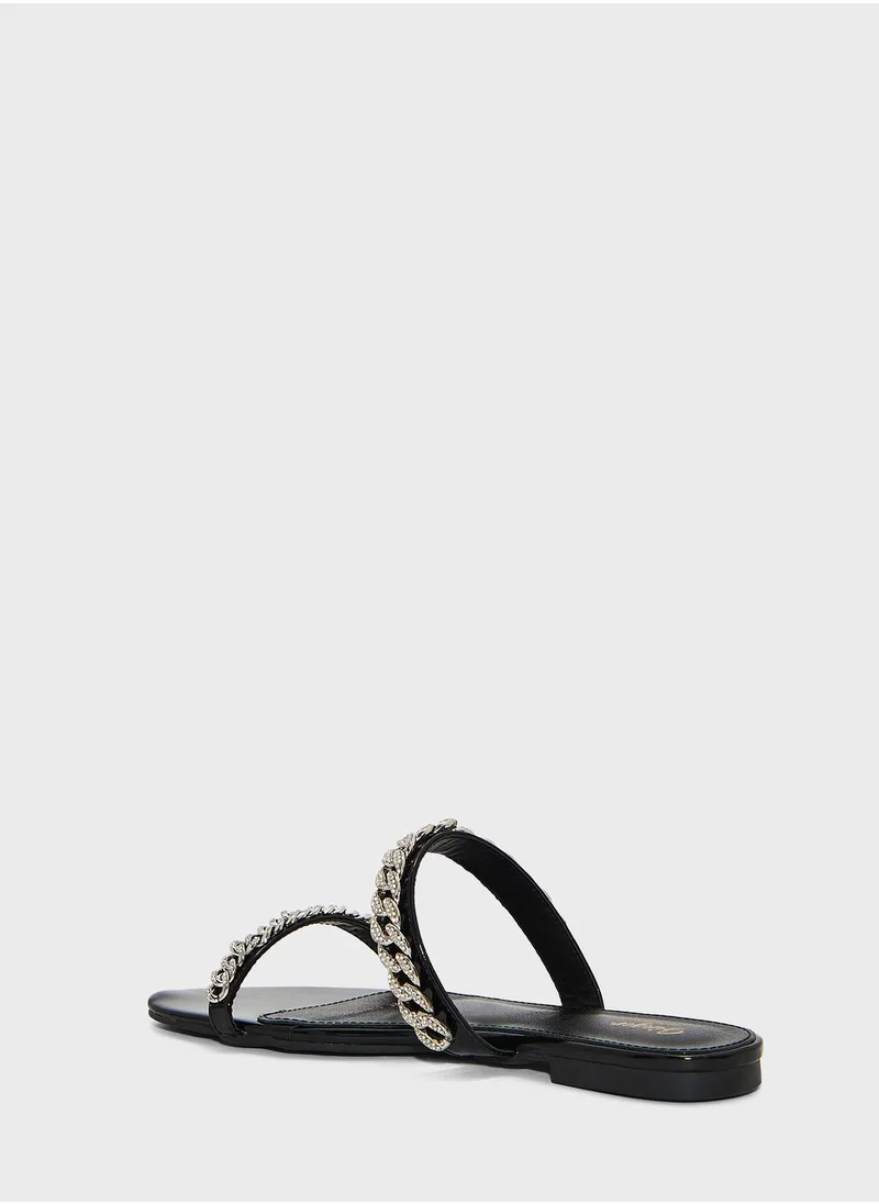 Ginger Chunky Chain Double Strap Sandals