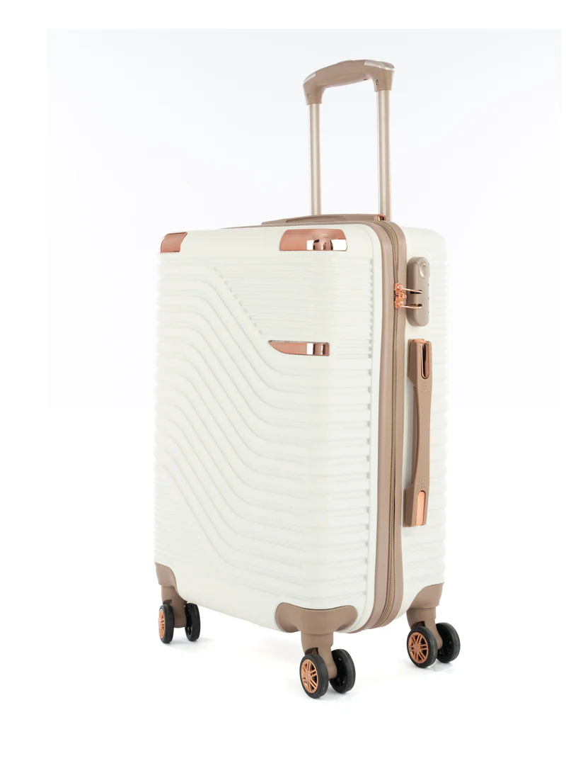 LIMRA Cabin Carry Check-In Luggage Trolley Size 20 inch Beige/Gold
