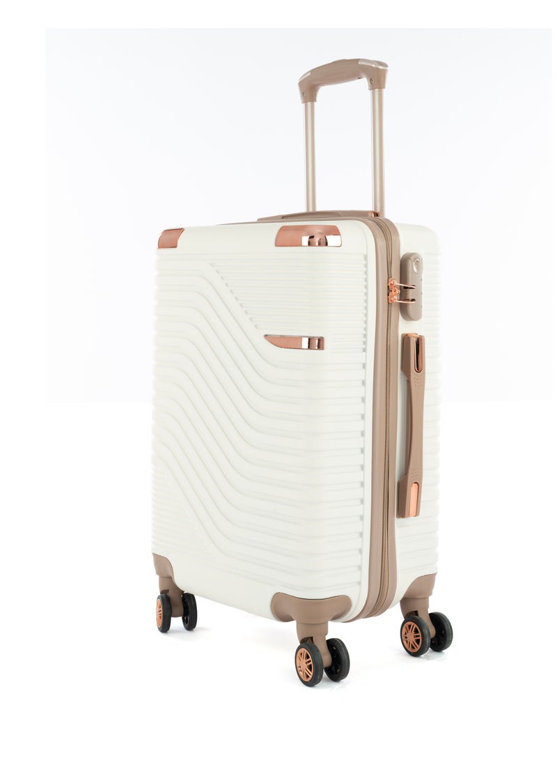 ليمرا شنطة سفر مخصصة لقمرة الطائرة بتصميم صلب و قوي مقاس 20 انش بيج/ذهبي - Image 1