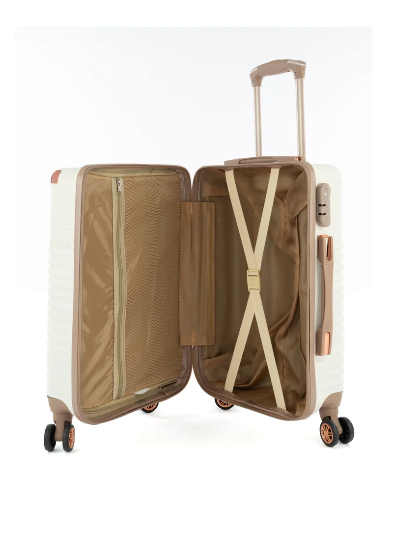 LIMRA Cabin Carry Check-In Luggage Trolley Size 20 inch Beige/Gold