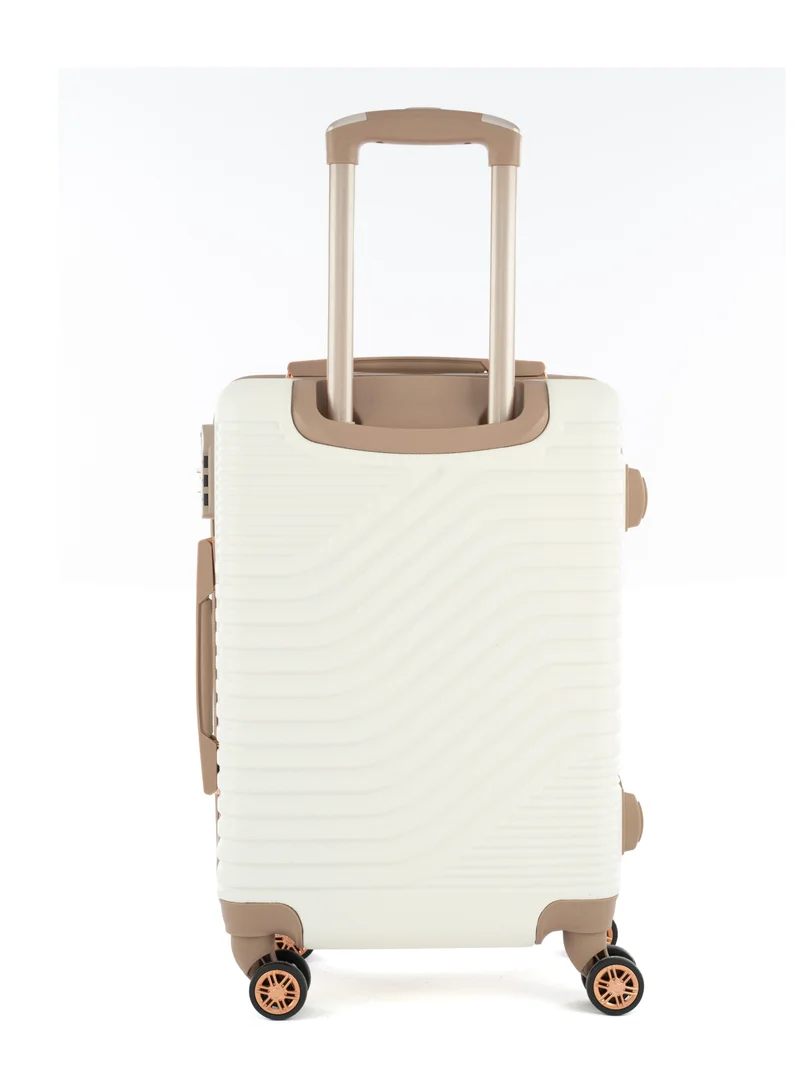 LIMRA Cabin Carry Check-In Luggage Trolley Size 20 inch Beige/Gold