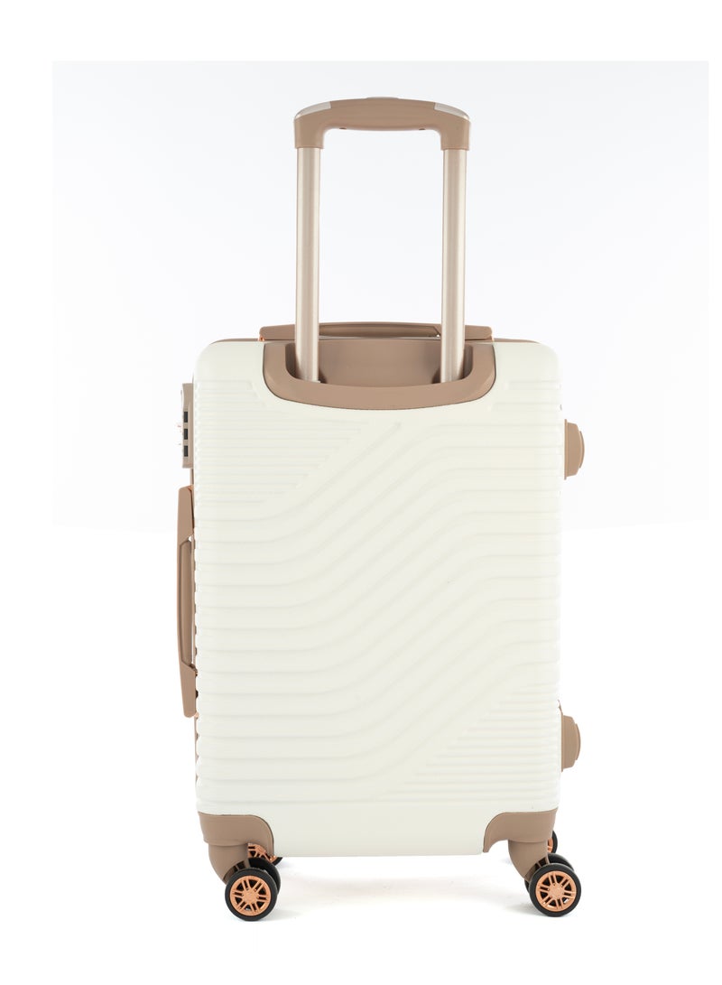 ليمرا شنطة سفر مخصصة لقمرة الطائرة بتصميم صلب و قوي مقاس 20 انش بيج/ذهبي - Image 3