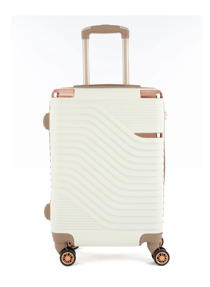 LIMRA Cabin Carry Check-In Luggage Trolley Size 20 inch Beige/Gold