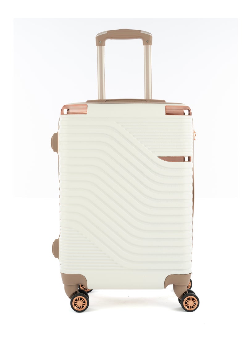 ليمرا شنطة سفر مخصصة لقمرة الطائرة بتصميم صلب و قوي مقاس 20 انش بيج/ذهبي - Image 2