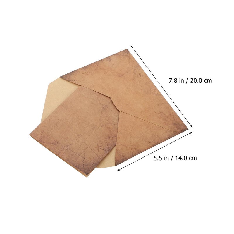 Antique Kraft Paper Letter Writing Set A5 Retro Stationery with Envelopes 3 Pieces Vintage Style for Personal Letters Invitations - Image 3