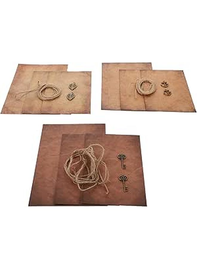 Antique Kraft Paper Letter Writing Set A5 Retro Stationery with Envelopes 3 Pieces Vintage Style for Personal Letters Invitations - Image 1
