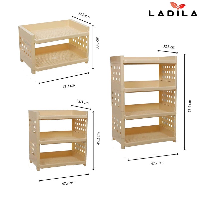 Ladila وحدة تنظيم رف عرض تخزين الكتب LADILA لغرفة المعيشة وغرفة النوم وغرفة الدراسة متعددة الألوان من أكريلونيتريل بوتادين ستايرين - Image 2