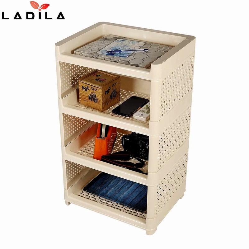 Ladila وحدة تنظيم رف عرض تخزين الكتب LADILA لغرفة المعيشة وغرفة النوم وغرفة الدراسة متعددة الألوان من أكريلونيتريل بوتادين ستايرين - Image 3