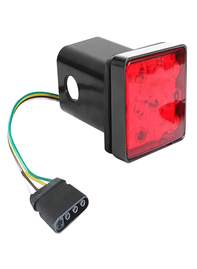 UBOG Trailer Hitch Covers,Hitch Light,Car Accessories Trailer Hitch Light,Square Tow Hitch Covers,Hitch Lights 2 Inch Receiver,with 12 Led Red Brake Light, Suitable for Towing Truck RV and SUV - Image 1