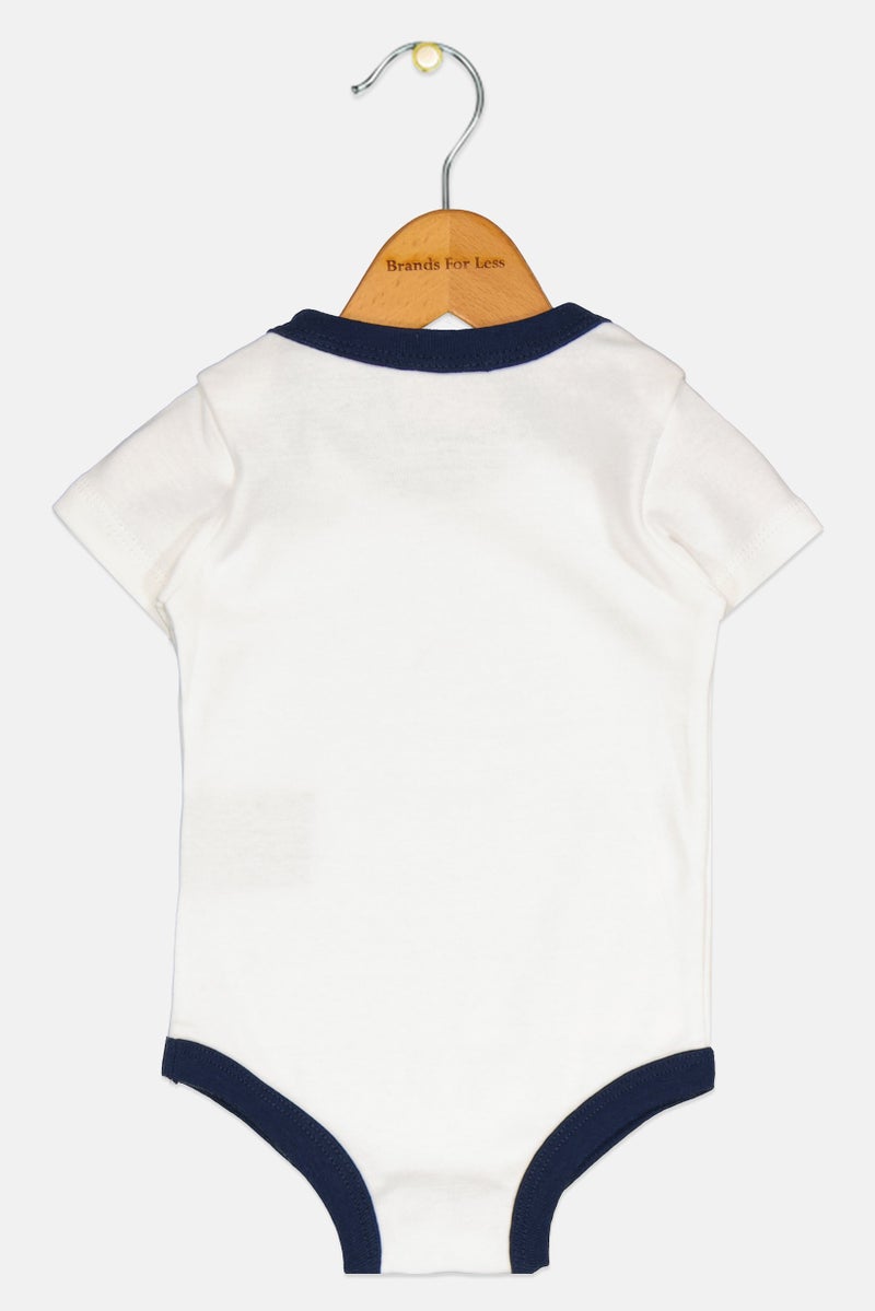 Trussardi Junior Toddlers Boy Printed Short Sleeve Romper, White - Image 2