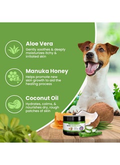 ResQ Organics Hot Spot Treatment For Dogs, Cats & Pet Wound Care: Healing Ointment For Pets Itchy Skin Relief, Dry Skin Treatment, Natural Allergy Relief, Dog Paw Balm + Manuka Honey, Aloe Vera, Vitamin E (2 Oz.)  - Image 2