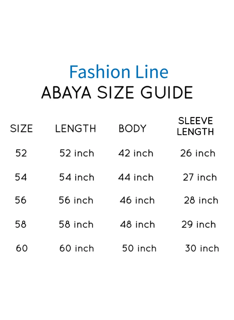 FASHION LINE Abaya Laaf-Neck Full Embroidered Cream